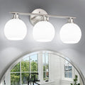 Brushed Nickel 3-Light Bathroom Vanity Light