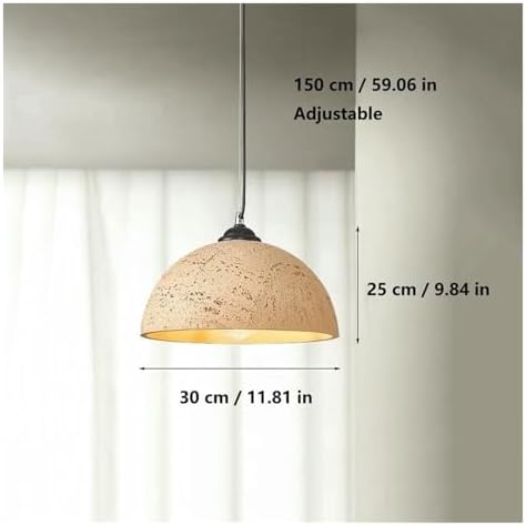 Industrial E27 Dome Pendant Light, Natural