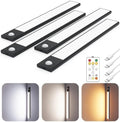12" Under Cabinet Lighting Wireless, Remote, Motion Sensor, 4Pack