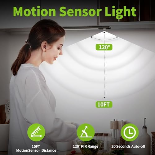 2 Pack Under Cabinet Lighting, 10in, Rechargeable