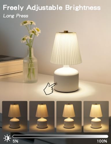 Small Rechargeable Table Lamp with 3-Color Dimming