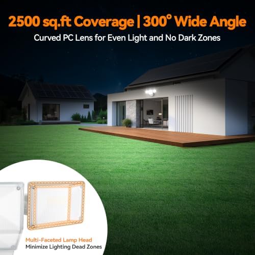 85W 4-Head LED Flood Light, 5000K, White