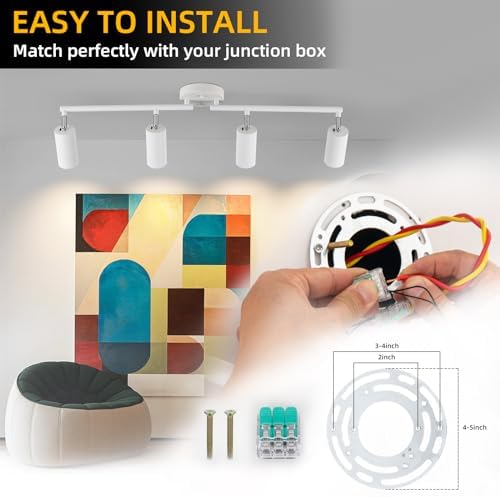 48W LED Track Lighting Kit, White