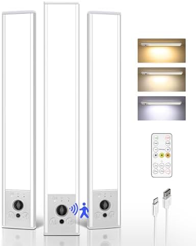 EZVALO 10-Inch Rechargeable Under Cabinet Lights, 3 Pack