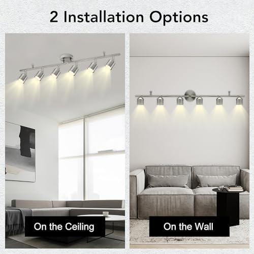 6-Light Brushed Nickel Track Lighting Kit