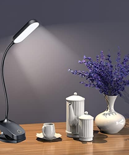 COLORLIFE Clip-On Desk Lamp, 7W, 2600mAH