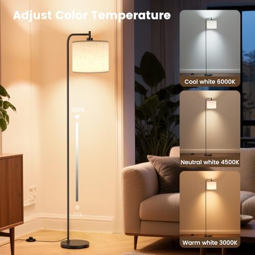 SIBRILLE Floor Lamp with Linen Shade