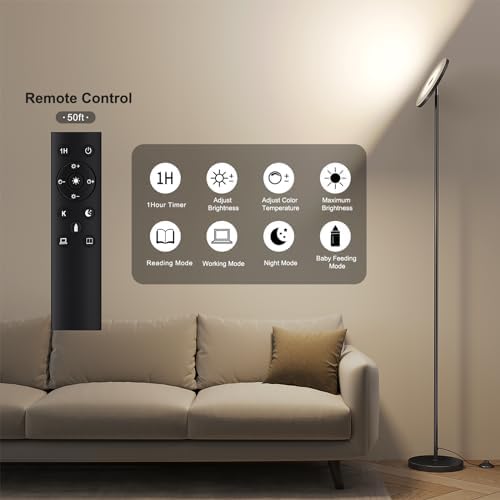 SUNMORY LED Floor Lamp with Remote Control