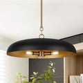 LamQee 20 Inch Black and Gold Pendant Light