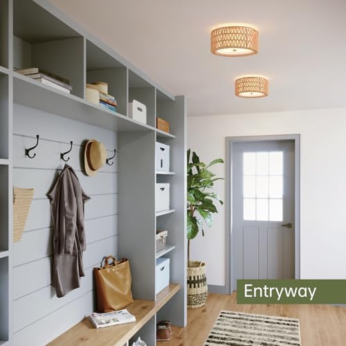 12.6" Rattan Ceiling Light