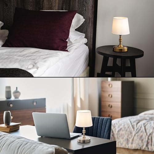 O’Bright Seraph Mini Cordless LED Table Lamp, Brushed Nickel