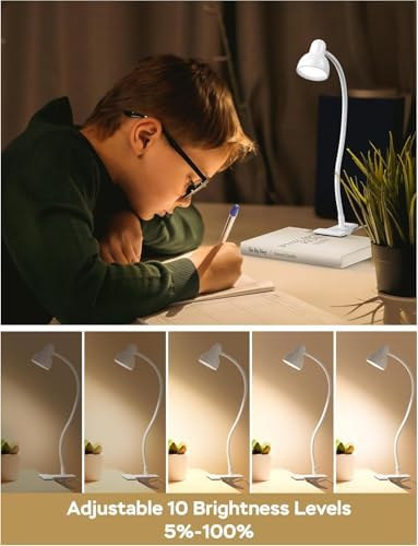 Clip-On USB Reading Lamp, 3 Color Modes