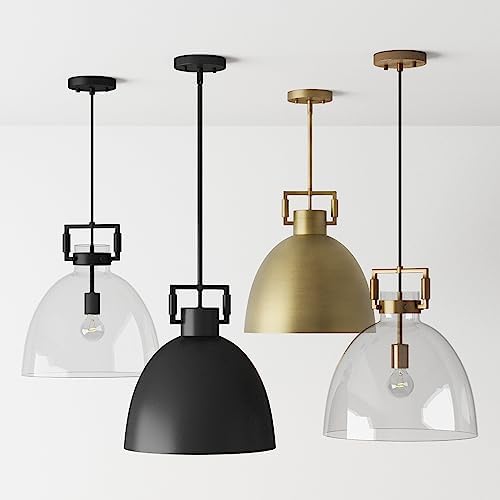 Nathan James Leigh Pendant Light, Antiqued Brass