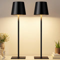 Kakanuo Cordless Rechargeable Table Lamp, Black, 2 Pack