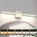 JUSHENG Brushed Nickel Vanity Lights for Bathroom Light Fixtures 5CCT
