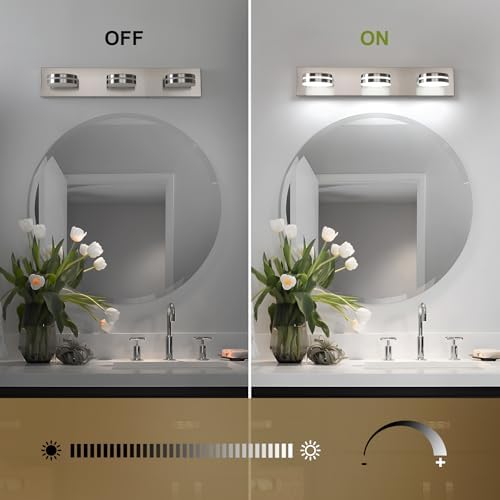 Brushed Nickel 24in Bathroom Vanity Light
