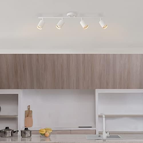 Globe Electric 57011 4-Light Track Lighting, Matte White
