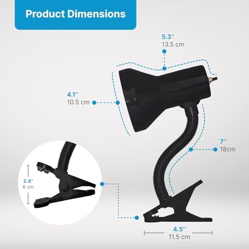 Xtricity LED Clip-On Desk Lamp, Black