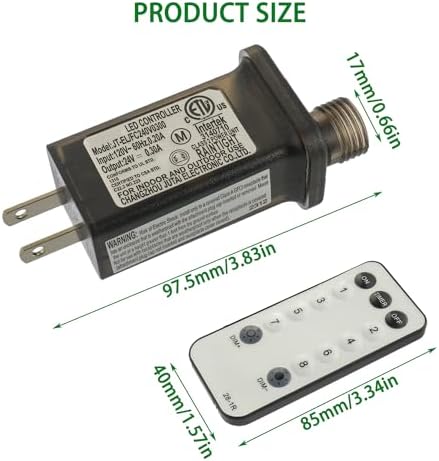 24V 7.2W 8 Mode LED Controller with IR Remote