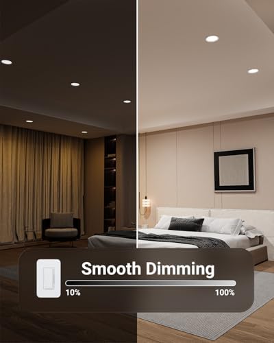 Sunco 12 Pack 6 Inch Canless LED Recessed Light