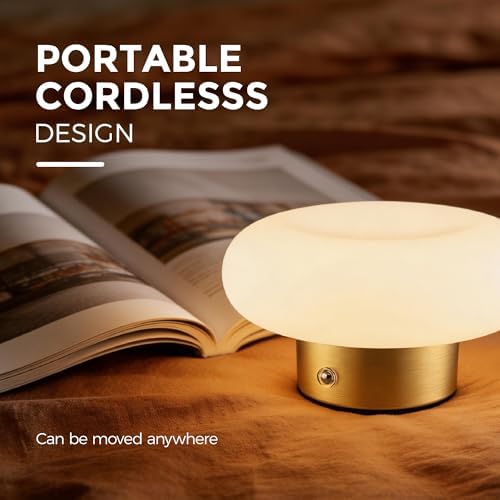 Cordless Rechargeable Table Lamp, 2700K, Gold
