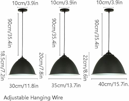 Retro Industrial Pendant Light, 15.7in