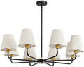 KAISITE 8-Light Black and Gold Chandelier