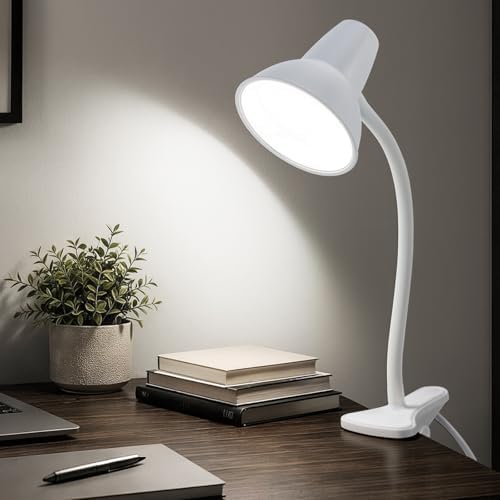 Clip-On LED Desk Lamp, Flexible Arm