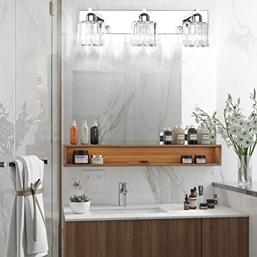 Aipsun 3-Light Crystal Bathroom Vanity Light