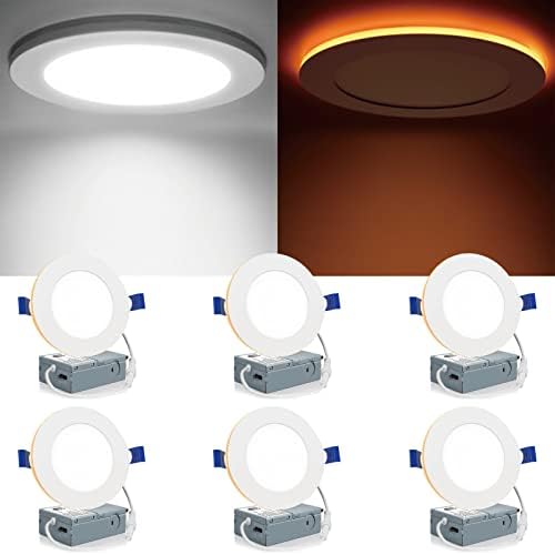 Meconard 6 Pack 4 Inch LED Recessed Lighting