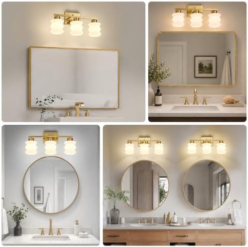 Modern 3-Light Glod Vanity Light