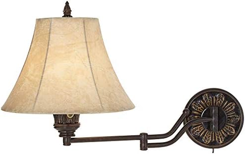 Rosslyn Bronze Plug-in Swing Arm Wall Lamps Set of 2