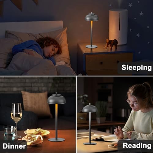 Cordless Rechargeable LED Table Lamps, 2 Pack