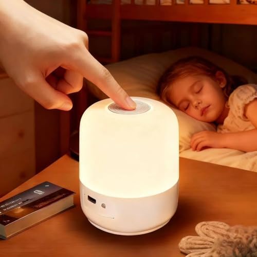 Portable Baby Night Light, 3-Color Rechargeable LED Lamp