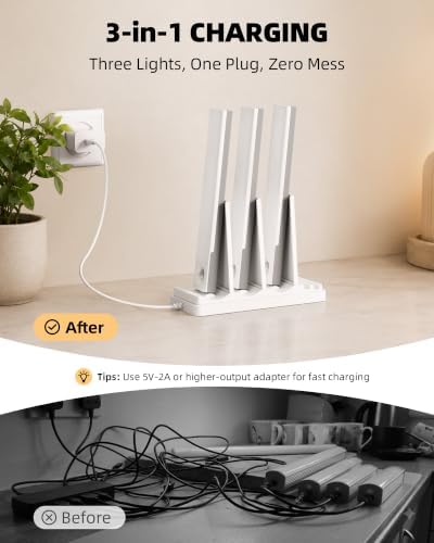 EZVALO 3-Pack Rechargeable Motion Sensor Under Cabinet Lights