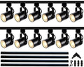 12-Light GU10 LED Track Lighting Kit, 3000K, Black