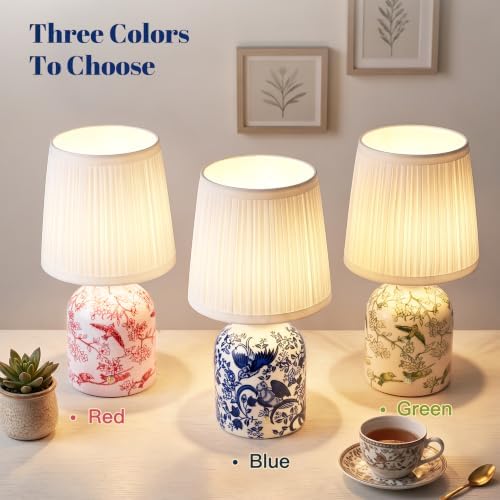ShineTech Set of 2 Blue Ceramic Table Lamps