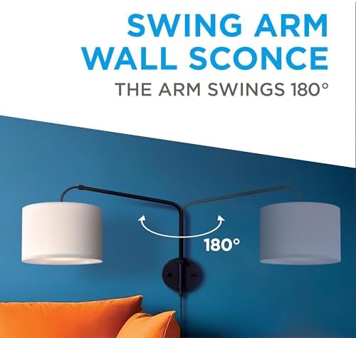 Coby Adjustable Swing Arm Wall Sconce, Matte Black