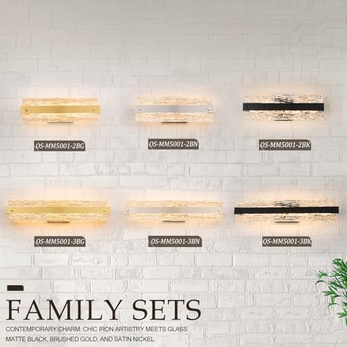 Modern LED Bathroom Vanity Light Fixture, Matte Black