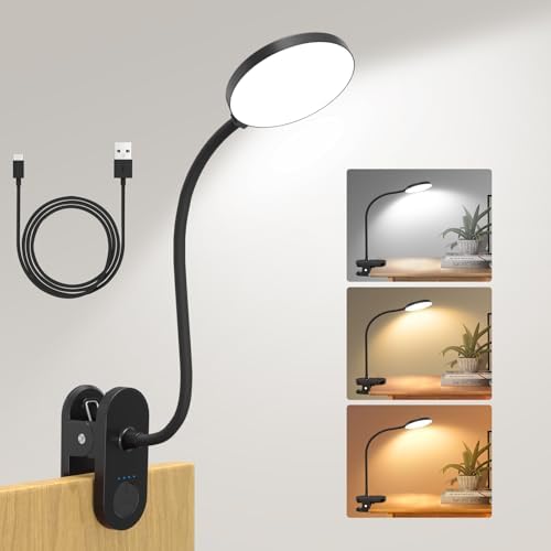 Black Rechargeable 97-LED Clip-On Reading Lamp