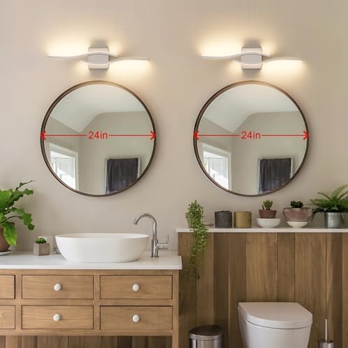 Joossnwell Brushed Nickel Bathroom Vanity Light, 23 Inch