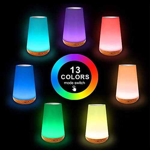 Portable Rechargeable Table Lamp, 13 Colors RGB
