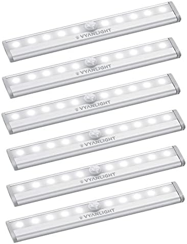 VYANLIGHT 6-Pack Battery Operated Motion Sensor LED Strip Light