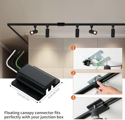 52FT H Track Lighting Rail Kit, Black