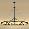 Klgxnrd 59'' 12-Light Wagon Wheel Chandelier
