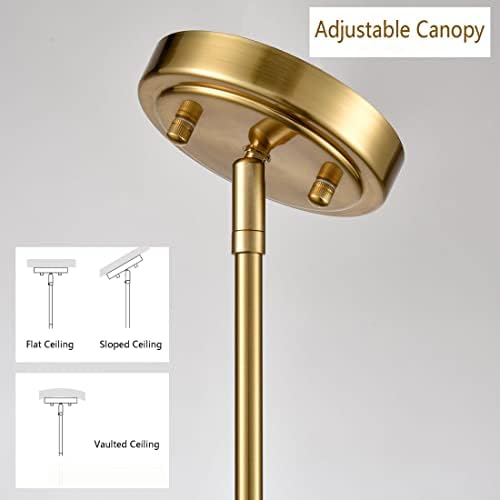 HOLKIRT Gold Opal Glass Pendant Light