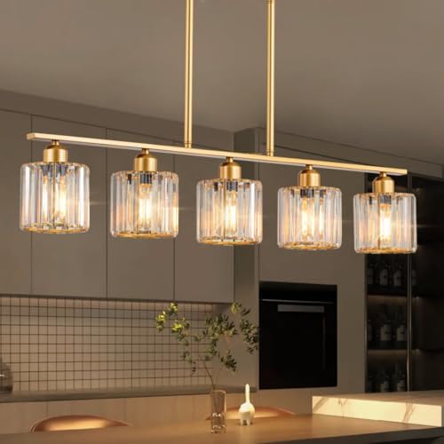 36-Inch Brass Gold Dining Room Light Fixture