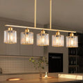 36-Inch Brass Gold Dining Room Light Fixture