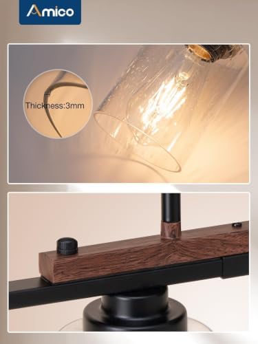Amico 5-Light Dining Room Chandelier, Seeded Glass