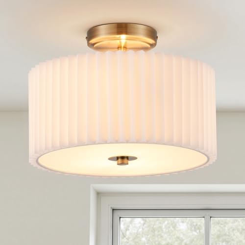 VONLUCE 12.2" 2-Light Semi Flush Mount Ceiling Light